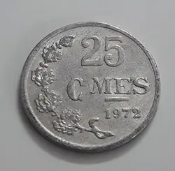 سکه خارجی  کشور لوکزامبورگ سال ۱۹۷۲