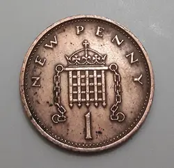 سکه خارجی کلکسیونی ۲ پنی ملکه الیزابت کشور بریتانیا سال ۱۹۷۷