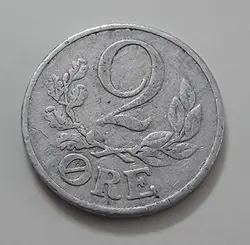سکه خارجی بسیار کمیاب کشور دانمارک سال ۱۹۴۱