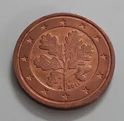 سکه خارجی ۲ سنت اتحادیه اروپا سال ۲۰۱۱