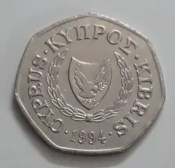 سکه خارجی طرح زیبای کشور قبرس ۱۹۹۴