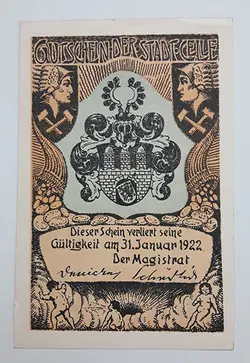 اسکناس خارجی طرح زیبای نت گلد کشور آلمان سال ۱۹۲۲