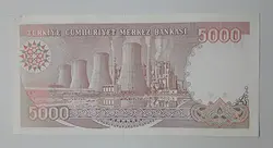 اسکناس خارجی کلکسیونی فوق العاده کمیاب کشور ترکیه ۱۹۷۰ ( کیفیت بانکی )