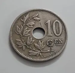 سکه کلکسیونی خارجی کشور بلژیک سال ۱۹۲۶ واحد ۱۰