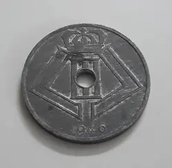 سکه کلکسیونی کشور بلژیک سال ۱۹۴۶ واحد ۲۵
