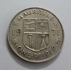 سکه خارجی کلکسبونی بسیار کمیاب موریس مستعمره ملکه تاج اول