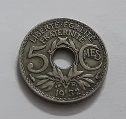 سکه کلکسیونی فرانسه واحد ۵ تیپ سایز کوچک