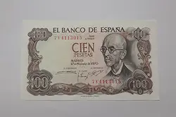 اسکناس کیفیت بانکی اسپانیاسال ۱۹۷۰
