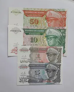 ست چهار عددی اسکناس زئیر