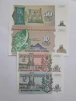ست چهار عددی اسکناس زئیر
