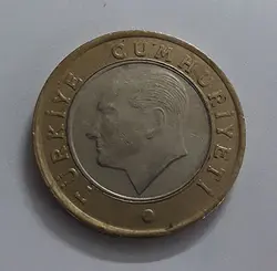 سکه دو فلزی یک لیر ترکیه