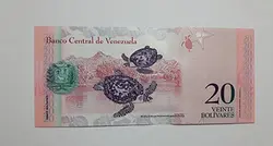 اسکناس خارجی طرح بسیار زیبا کشور ونزولا واحد ۲۰
