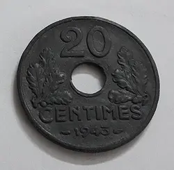 سکه خارجی بسیار کمیاب فرانسه قدمت دار طرح کمیاب