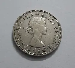 سکه یک شیلینگ بریتانیا ملکه الیزابت