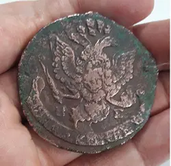 سکه خارجی کلکسیونی مسی سایز بزرگ کشور روسیه سال ۱۷۸۷