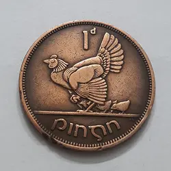 سکه کلکسیونی ایرلند معروف به سکه مرغ مادر دوره دولت آزاد ایرلند تاریخ کمیاب