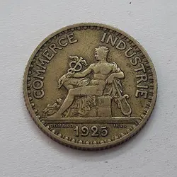 سکه یک فرانک کمیاب  فرانسه قدیم طرح بسیار زیبا وچشم نواز