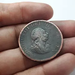 سکه کلکسیونی خاص شاه جرج سوم با کیفیت فوق العاده زیبا و نادر سال ۱۷۹۹