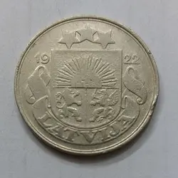 سکه خارجی طرح زیبا لتونی سال ۱۹۲۲
