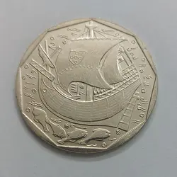 سکه خارجی سایز بزرگ پرتغال کیفیت بانکی سال ۲۰۰۰