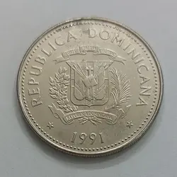 سکه خارجی یادبودی کشور دومنیکن طرح زیبا