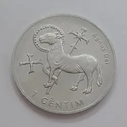 سکه یادبودی کمیاب آندورا طرح زیبا  سایز سکه پانصدی