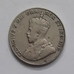 سکه کلکسیونی بسیار زیبا و کمیاب ۵ سنت کانادا شاه جرج پنج