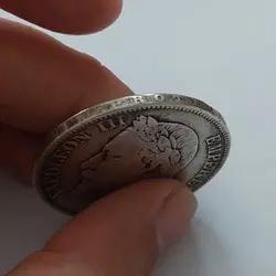 سکه نقره موزه ای و چشم نواز ناپلئون کشور فرانسه سایز بزرگ دور نویس قدمت بالا