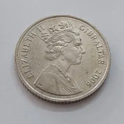سکه کلکسیونی کمیاب و خاص جبل اطارق ملکه تاج دار