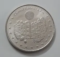 سکه خارجی یادبودی کشور لیبی طرح زیبا و کمیاب سال ۲۰۱۴