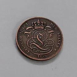 سکه کلکسیونی ۱ سنت بلژیک قدیم سال  ۱۸۹۹