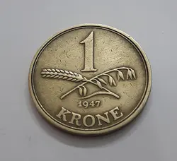 سکه کلکسیونی تیپ کمیاب دانمارک سال ۱۹۴۷