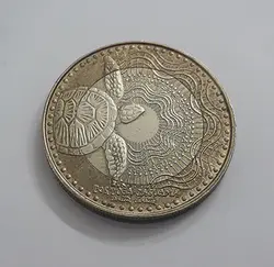 سکه کلکسیوینی دو فلزی کلمبیا طرح لاکپشت