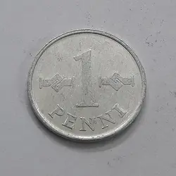 سکه خارجی کشور فنلاند واحد ۱