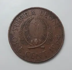 سکه خارجی کلکسیونی کمیاب کشور سیرالئون سال ۱۹۶۴