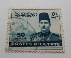 تمبر خارجی بسیار کمیاب کشور مصر تصویر فواد اول