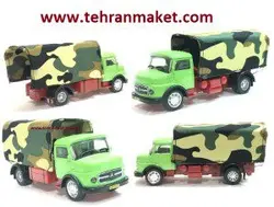 ماشین فلزی مرسدس بنز 911 ارتشی چادر دار چراغدار و موزیکال Benz 911 military truck Die-cast