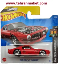 ماشین فلزی پونتیاک فایربرد 1970 هات ویلز سری متل اورجینال تک جعبه PONTIAC FIREBIRD 1970 Hot wheels Die-cast