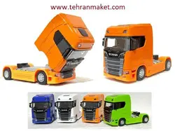 ماکت کشنده فلزی اسکانیا R730 کله تاشو چراغدار و موزیکال Scania R730 Metal Folding Head Die-Cast