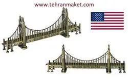 ماکت دکوری برج فلزی پل گلدن کیت سان فرانسیسکوی آمریکا تک جعبه Golden Gate Bridge USA Metal