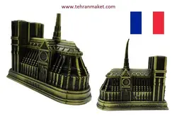 ماکت دکوری ساختمان فلزی کلیسای نوتردام پاریس فرانسه تک جعبه Cathédrale Notre Dame de Paris Metal