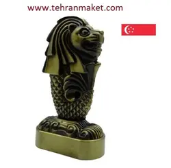 ماکت دکوری مجسمه فلزی مرلیون پارک سنگاپور تک جعبه Merlion Park Singapore Metal