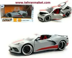 ماکت ماشین فلزی شورلت کوروت استینگری 2020 اسپرت بزرگ 1/24 جادا Jada تک جعبه Jada 1:24 Bigtime Muscle 2020 Chevrolet Corvette Stingray C8