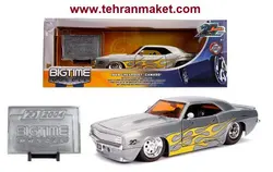 ماکت ماشین فلزی شورلت کامارو 1969 با استند فلزی بزرگ 1/24 جادا Jada تک جعبه 1:24 Jada 20 BTM '69 Chevy Camaro