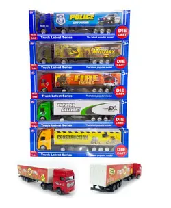 ماکت تریلی فلزی با کانتینر دایکست 1/64 تک جعبه truck latest series super power 1/64 metal diecast