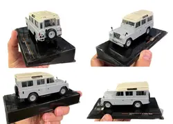 ماکت ماشین فلزی لندرور سری 3 برند آی ایکسو دارای استند و هارد کیس 1/43 Ixo 1978 Land Rover Series III 109 Station Wagon (Grey) Car Model
