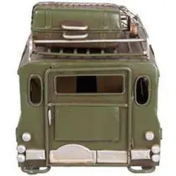 ماکت دکوری ماشین لندرور دست ساز فلزی بزرگ تک جعبه Decorative replica of a handmade metal Land Rover car