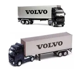 ماکت تریلی فلزی ولوو افهاش 12 با کانتینر بزرگ 1/32 ویلی تک جعبه Welly 1:32 Volvo FH12 With Container Trailer Transporter – تهران ماکت