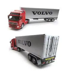ماکت تریلی فلزی ولوو افهاش 12 با کانتینر بزرگ 1/32 ویلی تک جعبه Welly 1:32 Volvo FH12 With Container Trailer Transporter – تهران ماکت