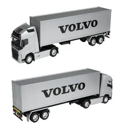 ماکت تریلی فلزی ولوو افهاش 500 تک محور با کانتینر بزرگ 1/32 ویلی تک جعبه Welly 1:32 Volvo FH500 With Container Trailer Transporter – تهران ماکت